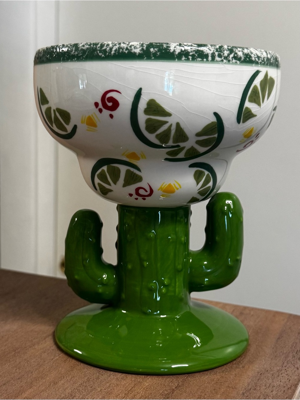 Bella Casa by GANZ Ceramic Margarita Cactus Salsa Serving Bowl Fiesta Lime Tacos